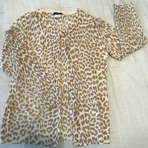 J. Crew Leopard Print Cardigan